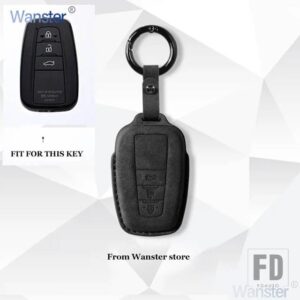 トヨタ 2/3/4ボタン 革キーケースカバーアクセサリー RAV4 カローラカムリ CHR PRADO150 アバロンプリウス 2019-22 - A-black-kou