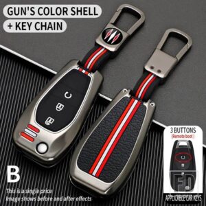 シボレー スパークソニックカマロボルトボルト TRAX マリブクルーズ金属キーカバー FOB ケースシェル KEYCHIAN アクセサリー - 2-1BT-gun-ring