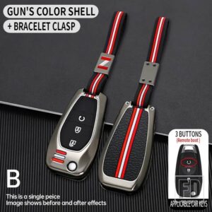 シボレー スパークソニックカマロボルトボルト TRAX マリブクルーズ金属キーカバー FOB ケースシェル KEYCHIAN アクセサリー - 2-1BT-gun- chain