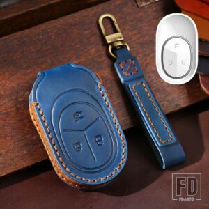 3/4ボタン キーケース FOB カバー KEYCHIAN ニオ ET7 ET5 EC6 ES6 ES8 EP9 2021-24 カーアクセサリー - A Blue
