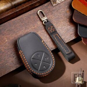 3/4ボタン キーケース FOB カバー KEYCHIAN ニオ ET7 ET5 EC6 ES6 ES8 EP9 2021-24 カーアクセサリー - B Black