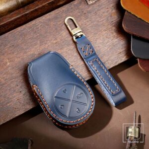 3/4ボタン キーケース FOB カバー KEYCHIAN ニオ ET7 ET5 EC6 ES6 ES8 EP9 2021-24 カーアクセサリー - B Blue