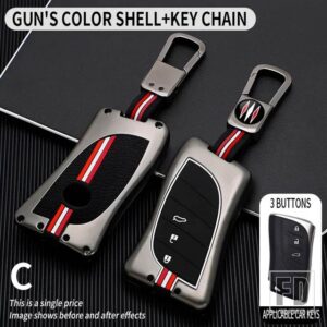 レクサス NX ES UX US RC LX GX は RX 200 250H 350H LS 450H 260H 300H UX200 2023 金属キーカバー FOB ケースシェルアクセサリー - 3BT- gun-ring