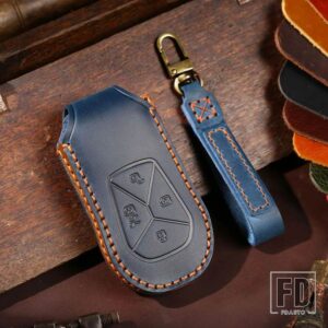 キーフォブ XPENG XIAOPENG P5 P7 G9 G3I 2020 2021 2022 4ボタン 革キーケースカバーシェル 2023 アクセサリー - B Blue