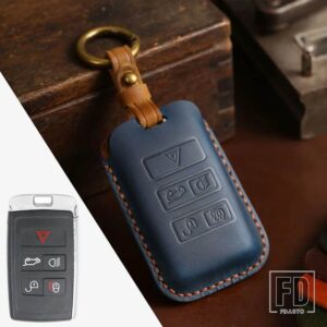 ジャガー レンジローバー ランドローバー 5ボタンキー FOB ケースカバー EVOQUE ディスカバリースポーツ VELAR XE XF E-ペース F-ペース 2021 - Blue