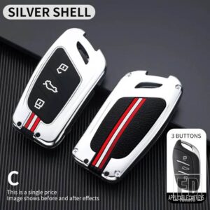 MG MG4 MG5 MG6 ZS EV HS EHS ZX GT 栄威 RX3 RX8 ERX5 RX5 I6 I5 金属キーカバー FOB ケースシェル - silver-shell