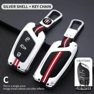 MG MG4 MG5 MG6 ZS EV HS EHS ZX GT 栄威 RX3 RX8 ERX5 RX5 I6 I5 金属キーカバー FOB ケースシェル - silver- ring