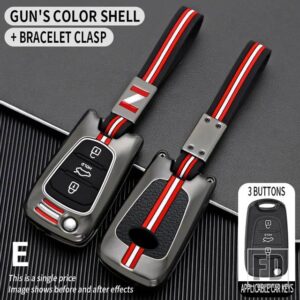 金属製のキーカバーフォブケースシェル - 3BT- gun-chain