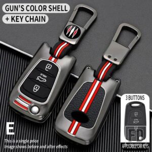 金属製のキーカバーフォブケースシェル - 3BT- gun-ring