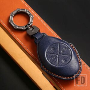 革キーケースカバーシェル XPENG XIAOPENG P5 P7 G9 G3I 2020-23 アクセサリー 4ボタン - A Blue