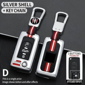 シトロエン プジョー 206 408 306 407 807 C2 C4 C5 C6 C8 ベルランゴ XSARA ピカソ 2 3ボタン金属キーカバー FOB ケースシェル - 3BT- silver-ring