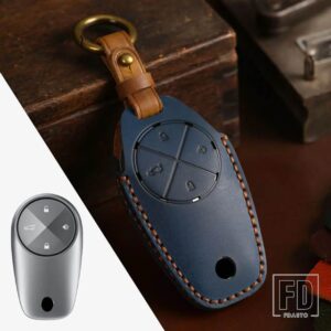 ニオ ET5 ES7 EC7 WEILAI ES6 2019 ES8 2018 EC6 ET7 EP9 4ボタン キーケース FOB カバーアクセサリー - Blue