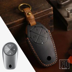 ニオ ET5 ES7 EC7 WEILAI ES6 2019 ES8 2018 EC6 ET7 EP9 4ボタン キーケース FOB カバーアクセサリー - Black