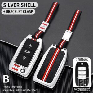 栄威 RX5 350 360 750 550 MG 3 5 6 7 MG3 MG5 MG6 MG7 ZS GT GS モリスガレージ HS EV I6 金属キーカバー FOB ケースシェル - B- silver-chain