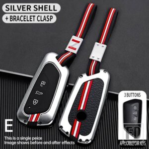 VW ゴルフ 8 MK8 GTD R ID3 ID4 キュプラシュコダオクタビア A8 シートレオン MK4 FORMENTOR TARRACO キーカバーケースシェル - E-silver-chain