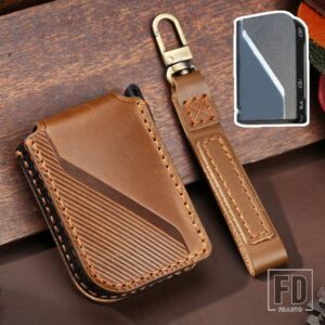 レザーキーケースカバー 2021 LYNK CO 03 05 09 01 06 08 2022 LYNKCO キーフォブ 2023 LYNKCO アクセサリー 2024 - B Brown