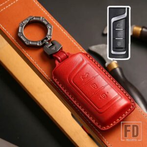 GAC TRUMPCHI GS8 GS3 GS4 プラス GS5 GS7 GA3 GA4 GM6 GM8 M8 M6 2013-2021 革 FOB キーケースカバーリモートアクセサリー - A RED