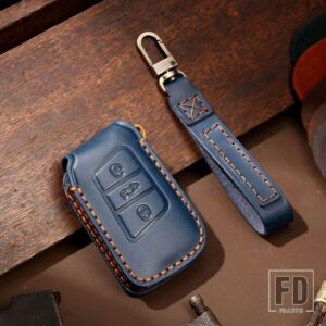 VW 2022 2023 ティグアン MK2 MAGOTAN パサート B8 CC シュコダ SUPERB A7 革スマートキーケースカバーアクセサリー - Blue