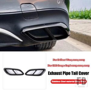 メルセデスベンツ Eクラス W214 CLE クーペ C236 2023 2024 2025 カーアクセサリーテール喉マフラーマフラーテールカバートリム - Stainless Steel-1