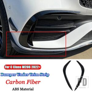 メルセデスベンツ Cクラス W206 2022 + カーアクセサリーフロントバンパーリップグリルスプリッタースポイラーカナードフォグランプカバートリ - 4