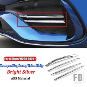 メルセデスベンツ Cクラス W206 2022 + カーアクセサリーフロントバンパーリップグリルスプリッタースポイラーカナードフォグランプカバートリ - 6