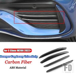 メルセデスベンツ Cクラス W206 2022 + カーアクセサリーフロントバンパーリップグリルスプリッタースポイラーカナードフォグランプカバートリ - 7