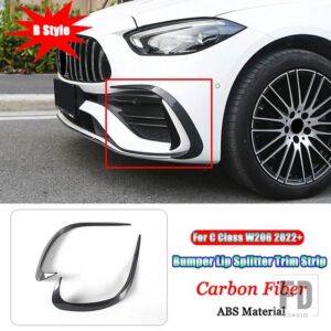 メルセデスベンツ Cクラス W206 2022 + カーアクセサリーフロントバンパーリップグリルスプリッタースポイラーカナードフォグランプカバートリ - 12