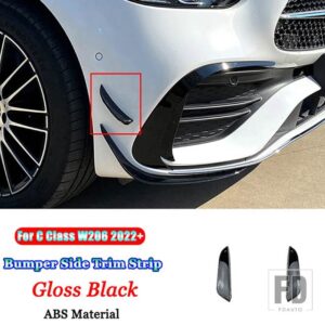 メルセデスベンツ Cクラス W206 2022 + カーアクセサリーフロントバンパーリップグリルスプリッタースポイラーカナードフォグランプカバートリ - 1