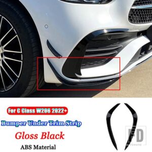メルセデスベンツ Cクラス W206 2022 + カーアクセサリーフロントバンパーリップグリルスプリッタースポイラーカナードフォグランプカバートリ - 3