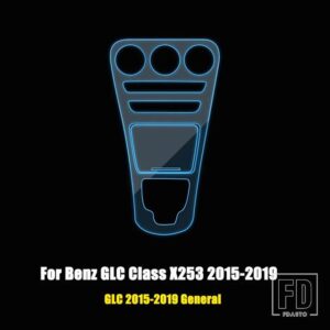メルセデスベンツ GLCクラス X253 GLC200/260/300/GLC43 AMG 2015-2019 インナードア + センターコンソールギアパネル TPU プロテクターフィル - 1