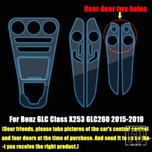メルセデスベンツ GLCクラス X253 GLC200/260/300/GLC43 AMG 2015-2019 インナードア + センターコンソールギアパネル TPU プロテクターフィル - 4