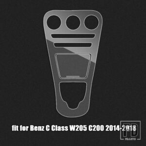 メルセデスベンツ Cクラス W205 C200 14-18 GLCクラス X253 15-19 カーセンターコントロールパネル TPU クリア膜プロテクターフィルム - 1