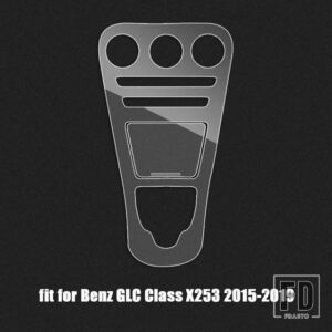 メルセデスベンツ Cクラス W205 C200 14-18 GLCクラス X253 15-19 カーセンターコントロールパネル TPU クリア膜プロテクターフィルム - 4