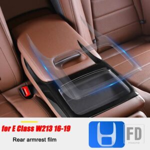 メルセデスベンツ Eクラス W213 E200/260/300/320 2016-2019 カーアクセサリーセンターコンソール TPU クリア膜プロテクターフィルム - 6