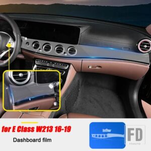 メルセデスベンツ Eクラス W213 E200/260/300/320 2016-2019 カーアクセサリーセンターコンソール TPU クリア膜プロテクターフィルム - 8