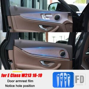 メルセデスベンツ Eクラス W213 E200/260/300/320 2016-2019 カーアクセサリーセンターコンソール TPU クリア膜プロテクターフィルム - 11