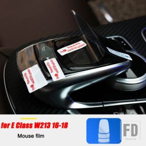 メルセデスベンツ Eクラス W213 E200/260/300/320 2016-2019 カーアクセサリーセンターコンソール TPU クリア膜プロテクターフィルム - 4