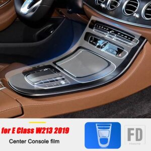 メルセデスベンツ Eクラス W213 E200/260/300/320 2016-2019 カーアクセサリーセンターコンソール TPU クリア膜プロテクターフィルム - 2