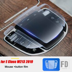 メルセデスベンツ Eクラス W213 E200/260/300/320 2016-2019 カーアクセサリーセンターコンソール TPU クリア膜プロテクターフィルム - 3