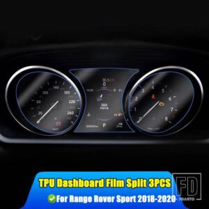ランドローバー レンジローバースポーツ L494 VELAR ヴォーグ L405 2018-2020 カーアクセサリーナビゲーション計器スクリーン TPU プロテクター - 3