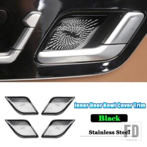 メルセデスベンツ C E S GLC EQE EQSクラス AMG W206 W214 X254 W223 V295 V297 カーアクセサリーインナーハンドルドアボウルカバートリム - Black