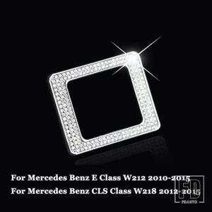 メルセデスベンツ C E S CLS GLCクラス W205 W212 W213 W222 W218 X253 カーアクセサリー中央時計時計リングトリムダイヤモンドカバー - Rectangle