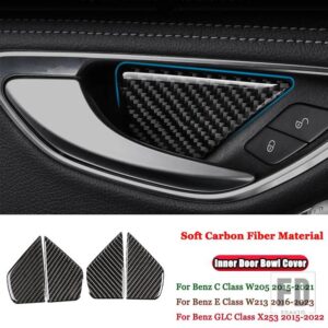 メルセデスベンツ Cクラス W205 Eクラス W213 GLC X253 2015-2023 ABS 車インナードアハンドルボウルトリムカバーアクセサリー - 3