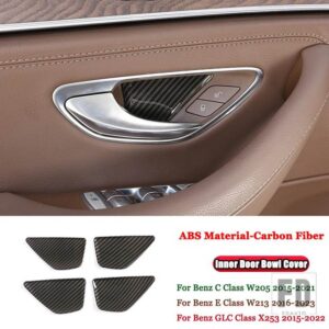 メルセデスベンツ Cクラス W205 Eクラス W213 GLC X253 2015-2023 ABS 車インナードアハンドルボウルトリムカバーアクセサリー - 1