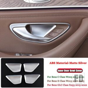 メルセデスベンツ Cクラス W205 Eクラス W213 GLC X253 2015-2023 ABS 車インナードアハンドルボウルトリムカバーアクセサリー - 2