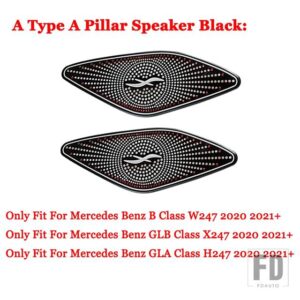 メルセデスベンツ A B CLA GLB GLAクラス W177 W247 C118 X247 H247 2020 2021 + ドアダッシュボードトランクオーディオスピーカーカバートリム - 6