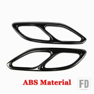 メルセデスベンツ ABS カーアクセサリーマフラーマフラーテールカバートリム CLAクラス C118 W118 CLA180 200 220 250 260 2020-2022 + - Black