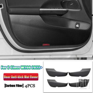 メルセデスベンツ Cクラス W206 C200 C220 C260 C300 2022 + カーアクセサリードアアンチキックマットカバートリムドアシルエッジパッド - 1