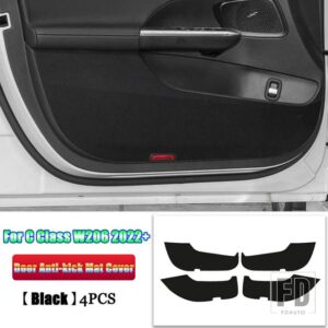 メルセデスベンツ Cクラス W206 C200 C220 C260 C300 2022 + カーアクセサリードアアンチキックマットカバートリムドアシルエッジパッド - 2