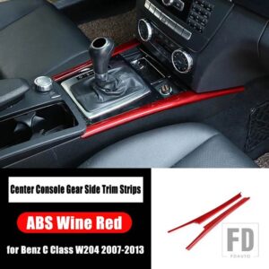 メルセデスベンツ Cクラス W204 C180 C200 2007-2013 カーアクセサリーセンターコンソール装飾ストリップギアシフトノブカバートリム - 1